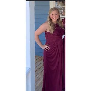 David’s Bridal bridesmaid dress- wine